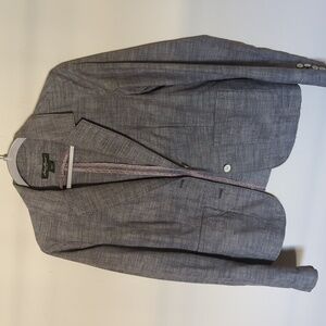 Eddie Bauer Blazer Light Grey,White&Silver Buttons - Front Pockets - Size 10